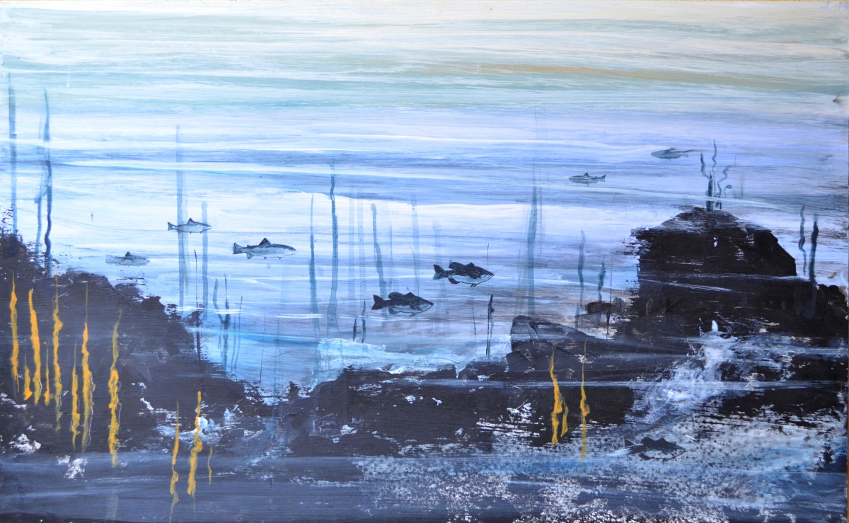 Arrecifes Medidas 50x80 Tecnica Acrilico en Madera 2013