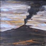 Volcan Medidas 40x40 Tecnica Oleo sobre Madera 2012